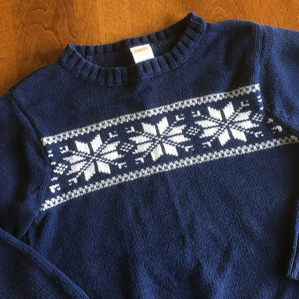 Gymboree snowflake sweater 5-6